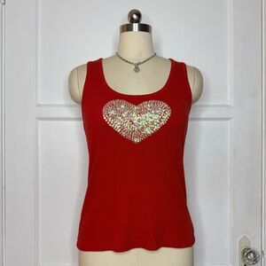 Mixit red heart tank top
